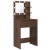vidaXL Tables de maquillage pour chambre Ch&ecirc;ne brun 80 x 39,6 x 135 cm