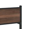 vidaXL Cadre de lit en m&eacute;tal sans matelas ch&ecirc;ne marron 90x190 cm