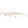 vidaXL Cadre de lit sans matelas blanc 140x190 cm bois de pin massif