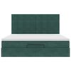 VidaXL Cadre de lit ottoman avec matelas vert fonc&eacute; 180x200cm velours