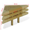vidaXL Table de chevet 2 pcs 60 x 60 x 40 cm Bambou naturel
