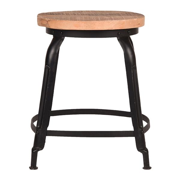 LABEL51 Tabouret Delhi 37x37x47 cm Noir