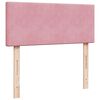 vidaXL Sommier &agrave; lattes de lit avec matelas Rose 120x200 cm Velours