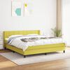 vidaXL Sommier &agrave; lattes de lit avec matelas Vert 160x200 cm Tissu