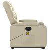 vidaXL Fauteuil inclinable de massage Cr&egrave;me Similicuir