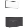 vidaXL Ensemble de meubles de salle de bain 2 pcs Gris