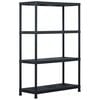 vidaXL &Eacute;tag&egrave;re de rangement Noir 220 kg 90x40x138 cm Plastique