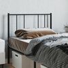 vidaXL T&ecirc;te de lit de remplacement m&eacute;tal noir 80 cm