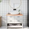 vidaXL Comptoir de salle de bain marron 100x50x(2-6) cm bois trait&eacute;