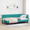 vidaXL Cadre de lit d'angle Turquoise 90 cm x 200 cm Velours