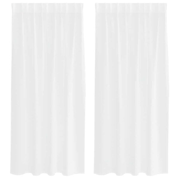 vidaXL Rideau en Voile 2 pcs Blanc 175 x 140 cm Polyester