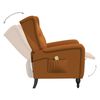 vidaXL Fauteuil de massage inclinable marron velours