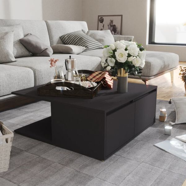 vidaXL Table basse gris 80x80x31 cm bois d'ing&eacute;nierie