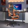vidaXL Chaise de jeu pivotante repose-pied Noir et orange Similicuir