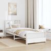 vidaXL Cadre de lit Blanc 100 x 200 cm Bois d'ing&eacute;nierie