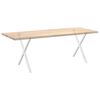 vidaXL Pieds de table &agrave; manger en forme de X, 2 pi&egrave;ces, blanc, 70 x (72-73) cm, acier