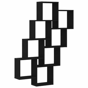 vidaXL &Eacute;tag&egrave;re Murale Montage mural Ch&ecirc;ne noir 90 x 15 x 119,5 cm