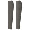 vidaXL T&ecirc;te de lit avec oreilles Gris fonc&eacute; 203x23x118/128 cm Velours