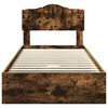 vidaXL Lit de Rangement Ch&ecirc;ne fum&eacute; 90 x 200 cm Bois d'ing&eacute;nierie
