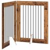 vidaXL Porte de chien pliable avec supports 2 pc Bois ancien 160,5 cm