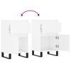 vidaXL Buffets 2 pcs blanc brillant 40x35x70 cm bois d'ing&eacute;nierie