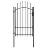 vidaXL Portail de jardin Woerden acier 1x1,7 m noir