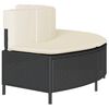 vidaXL Bancs de spa avec coussins 2 pcs noir r&eacute;sine tress&eacute;e
