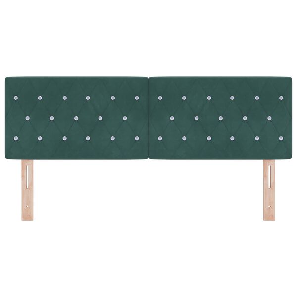 vidaXL Tête de lit avec tête de lit Vert foncé 160 cm Cuir synthétique
