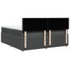 vidaXL Sommier &agrave; lattes de lit avec matelas Gris fonc&eacute; 200x200cm Tissu