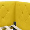 vidaXL Cadre de lit d'angle avec t&ecirc;te de lit Jaune 90 x 200 cm Velours