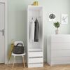 vidaXL Garde-robe avec tiroirs Blanc 50x50x200 cm Bois d'ing&eacute;nierie