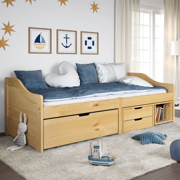 vidaXL Lit de jour avec 3 tiroirs sans matelas IRUN 90x200 cm