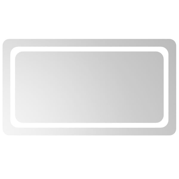 vidaXL Miroir de salle de bain &agrave; LED 90x50 cm