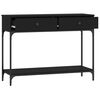 vidaXL Table console noir 100x34,5x75 cm bois d'ing&eacute;nierie