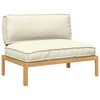 vidaXL Ensemble de Canap&eacute;s Cr&egrave;me 120 x 92 x 69 cm Bois d'Acacia Massif