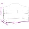 vidaXL Tente de f&ecirc;te Cr&egrave;me 291 x 431 x 315 cm Tissu Oxford