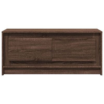 vidaXL Table basse avec lumières LED chêne marron bois d'ingénierie