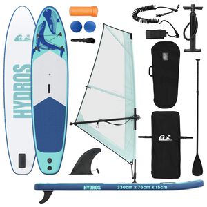 vidaXL Planche SUP Gonflable avec Voile HYDROS 330 x 76 x 15 cm