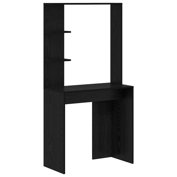 vidaXL Bureau Chêne noir 78,5 x 37 x 154,5 cm Bois d'ingénierie