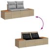 vidaXL Ensemble de canap&eacute; de jardin 6 pcs Beige Poly rotin