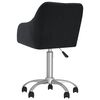 vidaXL Chaise pivotante &agrave; manger Noir Tissu