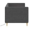 vidaXL Lit avec USB Gris fonc&eacute; Tissu 90x200 cm