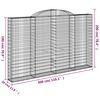 vidaXL Paniers &agrave; gabions arqu&eacute;s 7 pcs 300x30x180/200 cm fer galvanis&eacute;