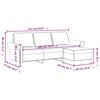 vidaXL Canap&eacute; &agrave; 3 places avec repose-pieds Jaune clair 180 cm Tissu