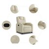 vidaXL Fauteuil inclinable en similicuir cr&egrave;me