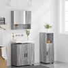vidaXL Ensemble de mobilier de salle de bain 3 pcs Gris Sonoma