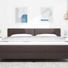 vidaXL T&ecirc;te de lit avec t&ecirc;te de lit Marron fonc&eacute; 180 cm tissu