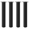 vidaXL Pieds de table console 4 pi&egrave;ces Noir 72-74 cm Acier
