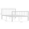 vidaXL Cadre de lit sans matelas blanc m&eacute;tal 120x200 cm