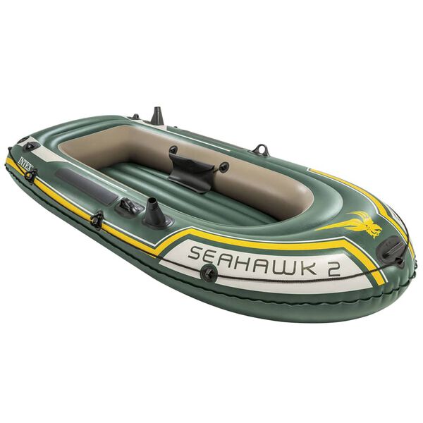 Intex Jeu de canot pneumatique avec moteur et support Seahawk 2